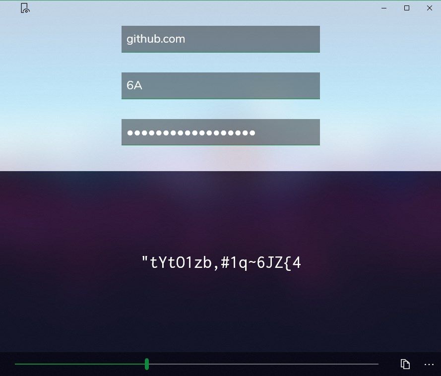 Password show in clear text.