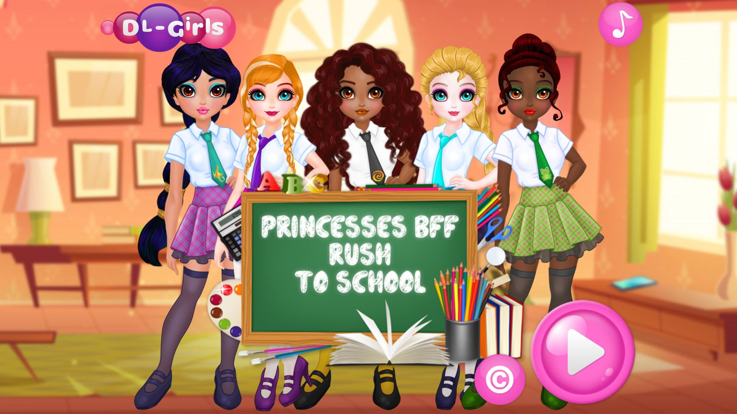 Princesses Bff Rush To School