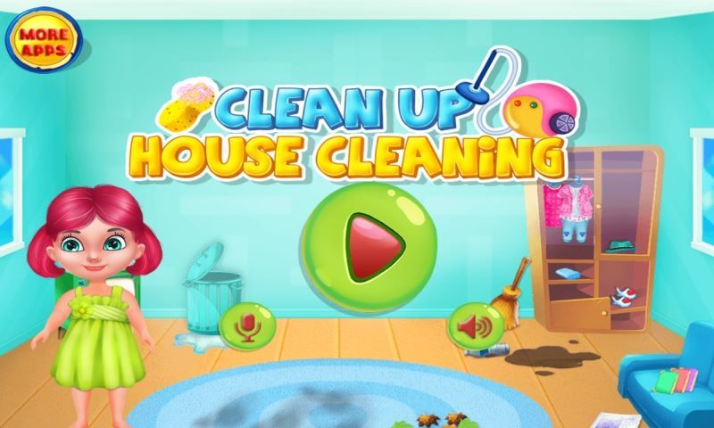 Clean Up - House Cleaning : cleaning games & activities in this game for kids and girls - FREE