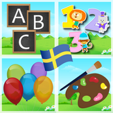Svenska bokstäver, siffror och färger Free