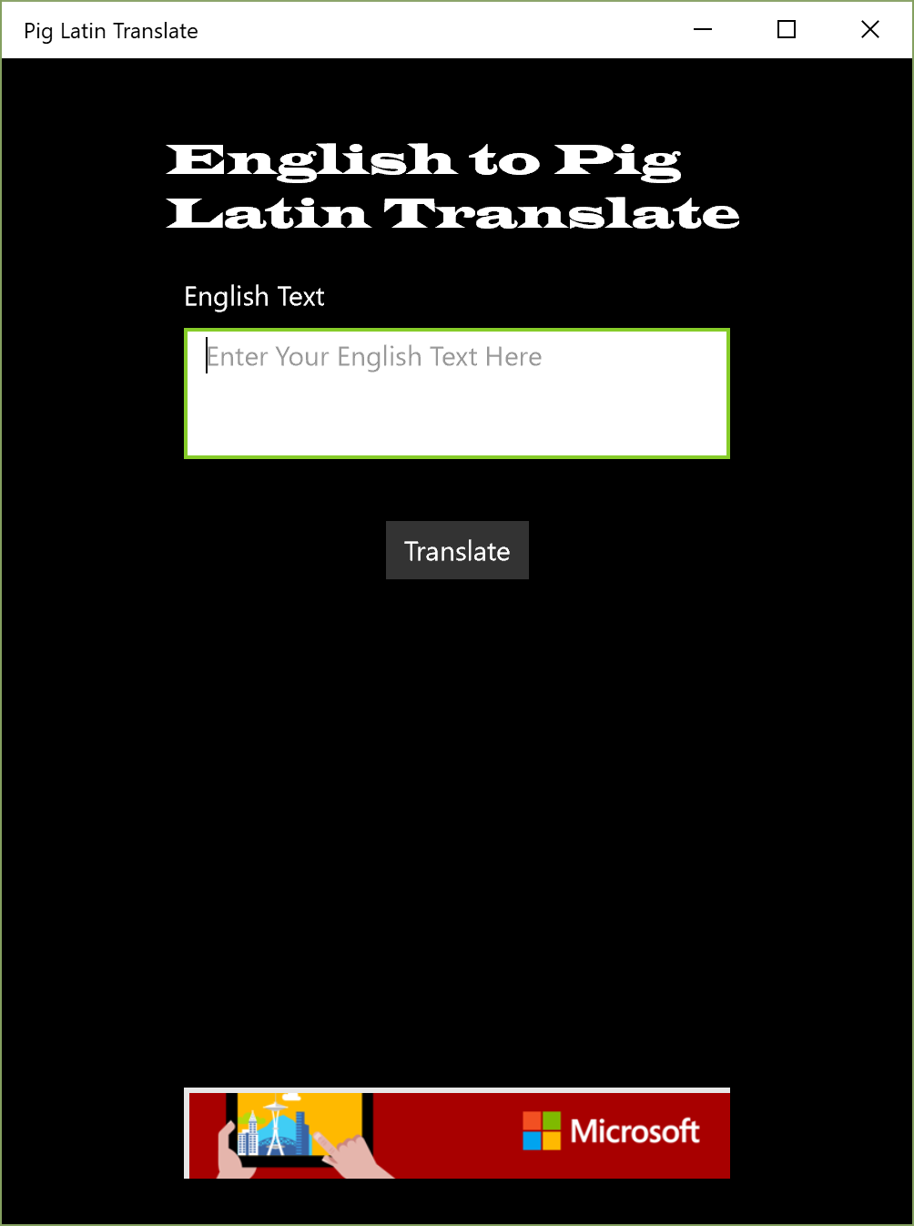 Pig Latin Translate